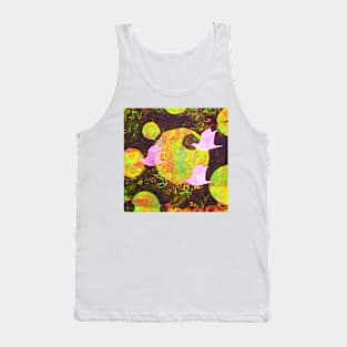 Three Cosmic Birds Digitally Altered Version of Original Work 4 Tank Top